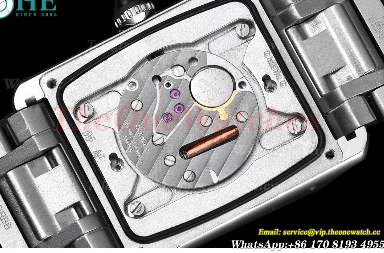 White Bracelet Diamond Bezel Tank K11F SS On Dial Must Quartz 0102